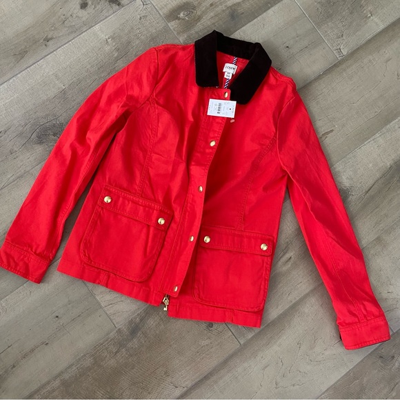 NWT J. Crew Factory red barn jacket - Picture 2 of 7